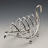 British Vintage Silver Plated Swan Toast Rack